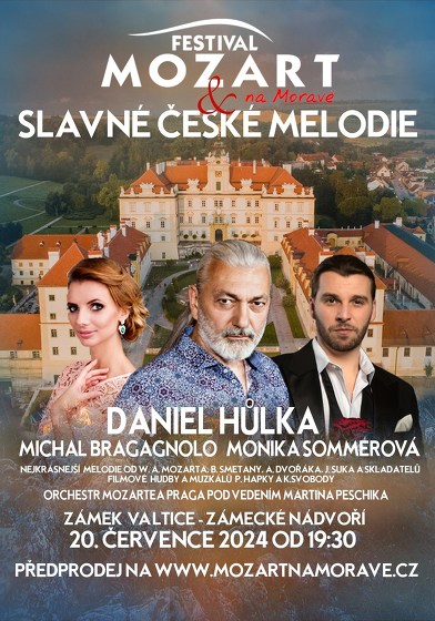 Plakát události MOZART NA MORAVĚ  a slavné české melodie
