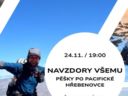 Plakát události Navzdory všemu – Pěšky po Pacifické hřebenovce