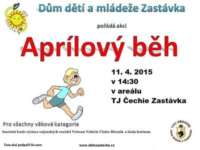 Plakát události Tradiční aprílový běh v areálu TJ Čechie