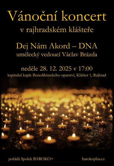 Plakát události Vánoční koncert Dej Nám Akord – DNA