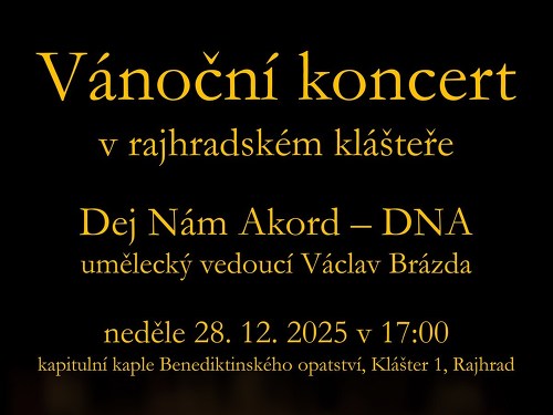 Plakát události Vánoční koncert Dej Nám Akord – DNA