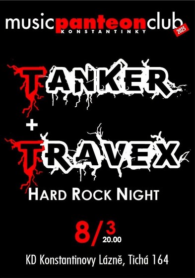 Plakát události TANKER + TRAVEX hard rock night