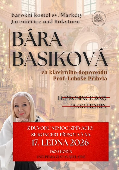 Plakát události Bára Basiková - komorní recitál s klavírem