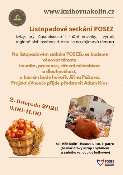 Plakát události POSEZ: posezení pro seniory listopad