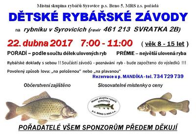 Plakát události Dětské rybářské závody