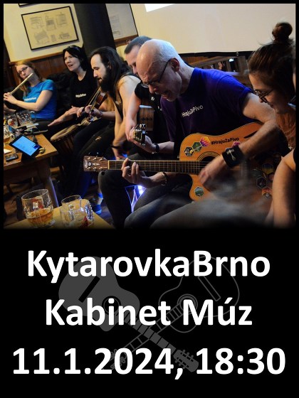 Plakát události KytarovkaBrno v Kabinetu Múz