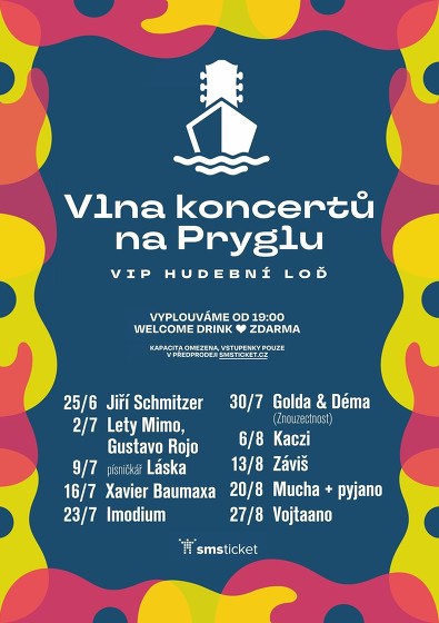 Plakát události Vlna koncertů na Pryglu - Lety Mimo, Gustavo Rojo