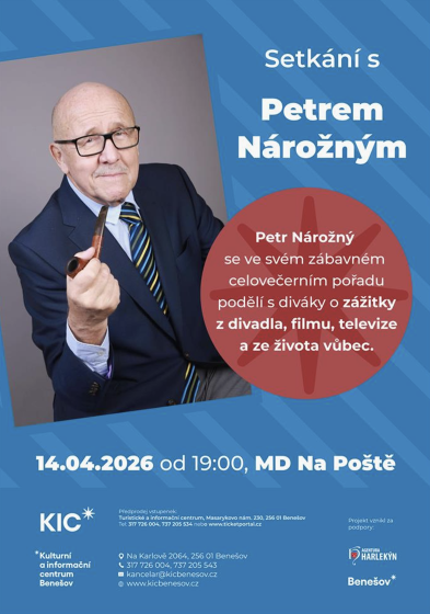 Plakát události Setkání s Petrem Nárožným