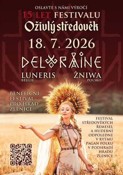 Plakát události Deloraine, Luneris a Žniwa na festivalu Oživlý středověk