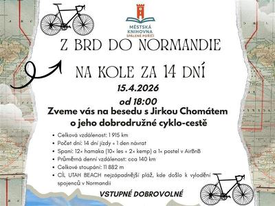 Plakát události Beseda Z Brd do Normandie na kole za 14 dní