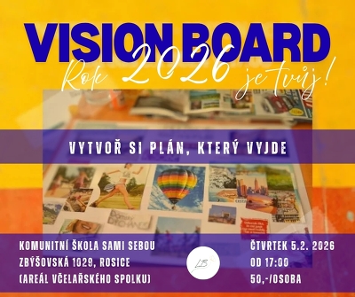Plakát události Vision board 2026 - vytvoř si plán, který vyjde