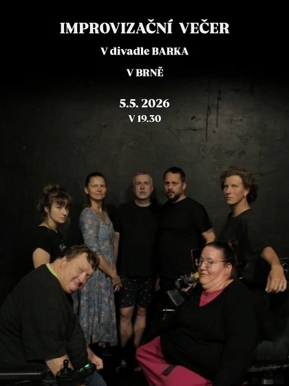 Plakát události Večer divadelní improvizace (Melíšková, Strahovský a DJP)