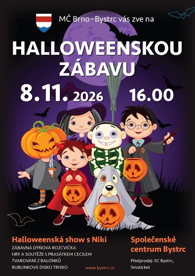 Plakát události Halloweenská zábava pro děti