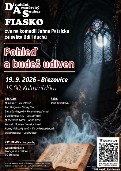 Plakát události Divadelní představení Pohleď a budeš udiven (Březovice)