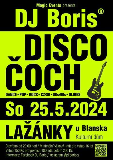 Plakát události DJ Boris DISCO ČOCH - Lažánky Blansko