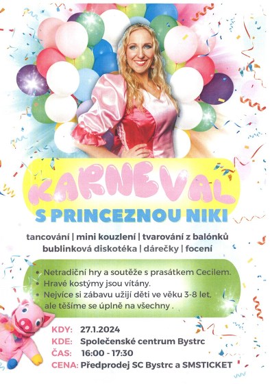 Plakát události Karneval s princeznou Niki
