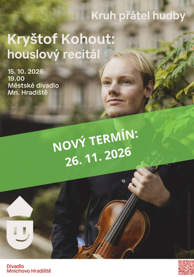 Plakát události Kryštof Kohout: houslový recitál