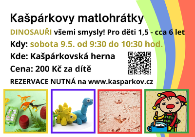 Plakát události Kašpárkovy matlohrátky - dinosauři