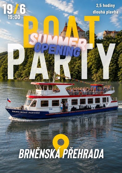 Plakát události Boat party Summer opening