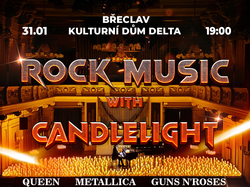 Plakát události Rock Music with candlelight