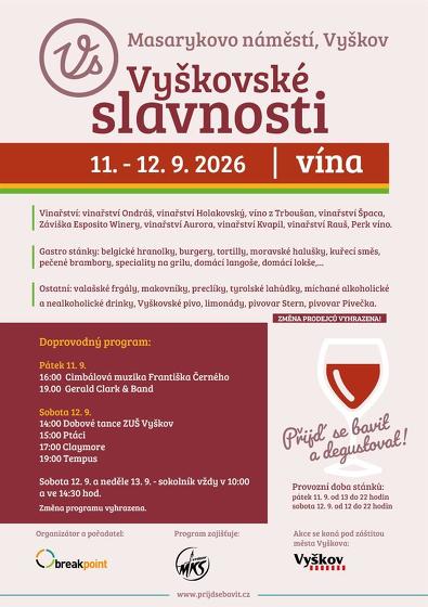 Plakát události Vyškovské slavnosti vína