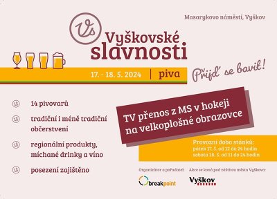 Plakát události Vyškovské slavnosti piva