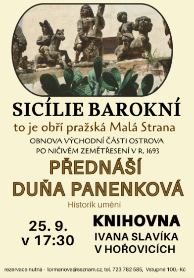 Plakát události Sicílie barokní – To je obří pražská Malá Strana