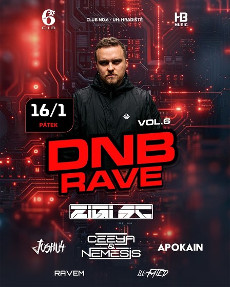 Plakát události DNB RAVE vol.6