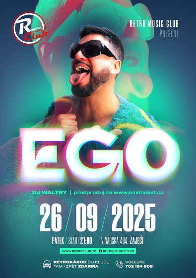 Plakát události EGO v Retro Clubu!