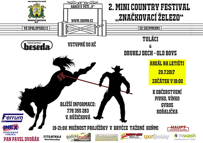 Plakát události Mini country festival Značkovací železo