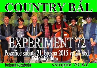 Plakát události Country bál se skupinou Experiment