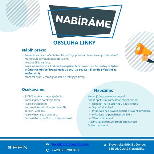 Obsluha linky, Bučovice