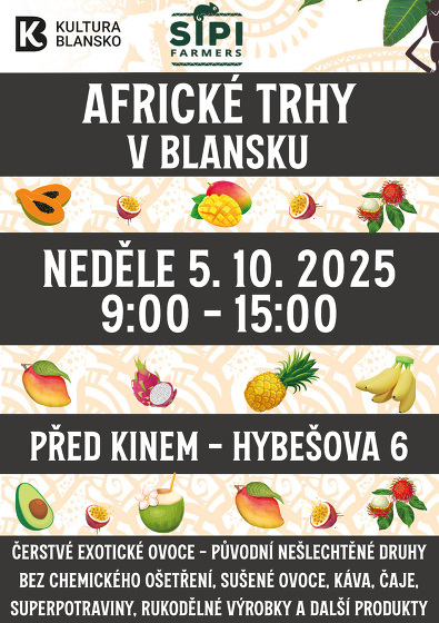 Plakát události Africké trhy