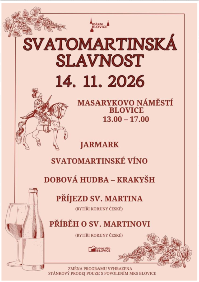 Plakát události Svatomartinská slavnost