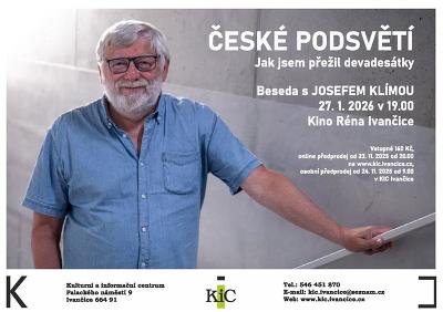 Plakát události České podsvětí: Jak jsem přežil devadesátky - Beseda s Josefem Klímou