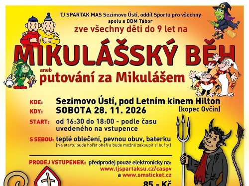 Plakát události Mikulášský běh aneb putování za Mikulášem