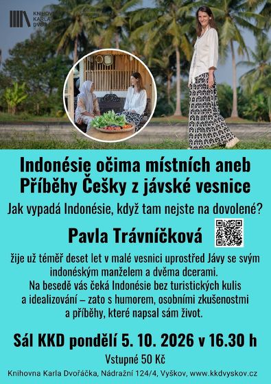 Plakát události Indonésie očima místních aneb Příběhy Češky z jávské vesnice