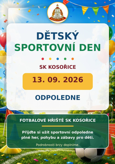 Plakát události Dětský sportovní den