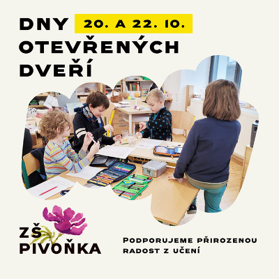 Plakát události ZŠ Pivoňka – Den otevřených dveří I