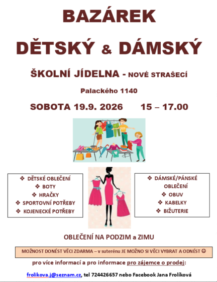 Plakát události Dětský a dámský bazárek