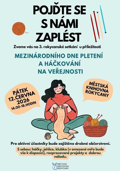 Plakát události Mezinárodní den pletení a háčkování na veřejnosti