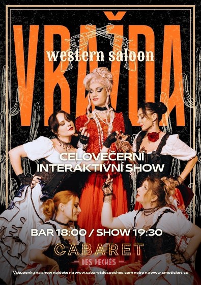 Plakát události Vražda v Des Péchés: Western Saloon