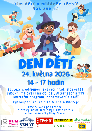 Plakát události Den dětí - DDM Třebíč