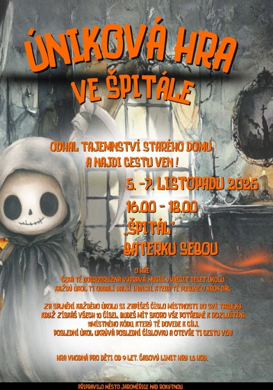 Plakát události Úniková hra ve Špitále