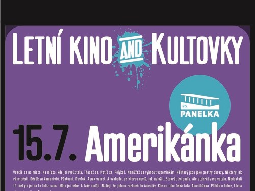 Plakát události LETNÍ KINO & KULTOVKY na Panelce: Amerikánka