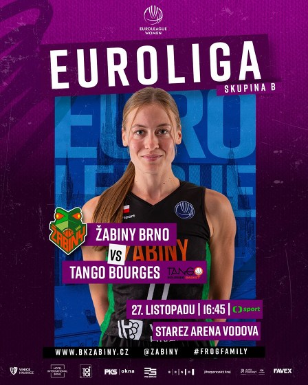 Plakát události VIP Euroliga: Žabiny Brno - Tango Bourges