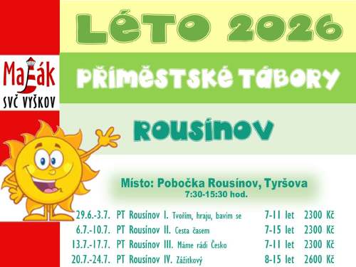 Plakát události Příměstské tábory léto 2026