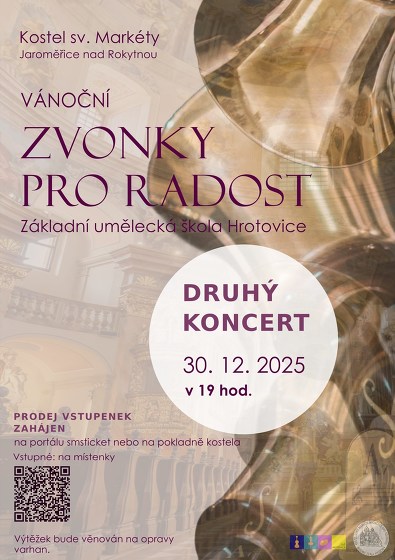 Plakát události Vánoční Zvonky pro radost - ZUŠ Hrotovice