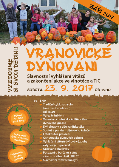 Plakát události Vranovické Dýňování