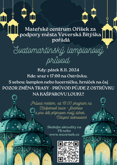 Plakát události Svatomartinský lampionový průvod